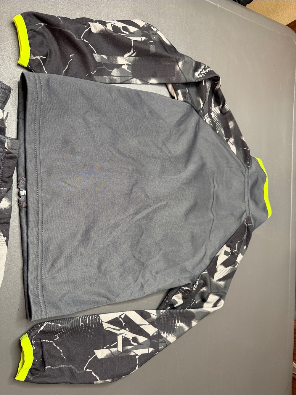 Nike Kids Gray Track Jacket & Pants Set with Neon Yellow Accents - Picture 5 of 8